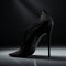 3d Black Shoe With Volumetric Lighting And Whiplash Curves