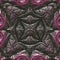 3d black violet kaleidoscopic fractal pattern