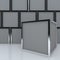 3D blank abstract gray box display