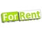 3D Block Button For Rent text