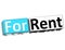 3D Block Button For Rent text