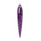 3d blown purple glass Christmas tree toy isolated on a white background. Christmas and Happy New Year realistic design