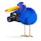 3d Blue bird with a camera