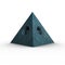 3d blue pyramid grunge old speaker sound system