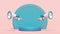 3d blue stage podium with megaphone, hand speaker isolated on pink background. promotion online shopping sale concept, 3d