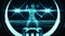 3D Blue Wireframe Man in Cyberspace VJ Loop Motion Background