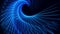 3D Blue Wireframe Spiral Grid Loopable Motion Background