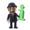 3d Bowler hatted British businessman has info