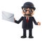 3d Bowler hatted British businessman has mail