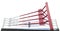 3D boxer arena. Isolated boxing ring. 3D rendering. Corner of the boxing ring. Isolated on a white background