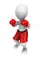 3d boxer fighter ready to fight