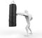 3D Boxer Training on black punching bag
