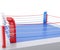 3d Boxing ring against white background.