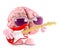 3d Brain is learning to play electric guitar