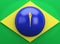 3d Brazil flag. Sports concept