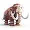 3d Brick Mammoth: Detailed Character Illustration In Primitivist Style