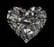 3d broken diamond crystal heart