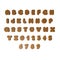 3D bronze/gold letters / alphabet / numbers