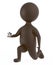 3d brown character proposing