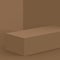 3d brown cube and box podium minimal scene studio background.