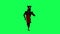 3D brown magic horse in red tracksuit doing hip dance from front angle on green screen 3D people walking background chroma key Vis