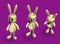 3d bunny, brown rabbit, easter bunny, illustrated,