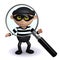 3d Burglar under the magnifying glass