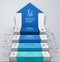 3d business arrow step staircase infographics.