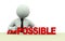 3d business impossible possible words