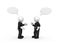 3d business people with empty chat bubbles