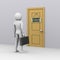 3d businessman door expert advice