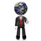 3D businessman, Earth - North and South America side