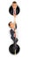 3d businessman helping colleague to climbing on rope
