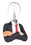 3d businessman with light bulb head