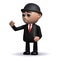 3d Businessman waving hello