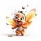 3d Butterfly Baby Girl: Cute Fairy With Expressive Character Design