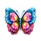 3D butterfly flower clipart features a vibrant and colorful flower with intricate petals. AI generated