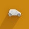 3d Car Compact White Icon