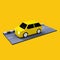 3D car with yellow color