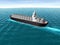 3D Cargo Ship in Ocean