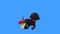 3D cartoon black Labrador retriever (with alpha channel included)