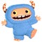 3d cartoon blue monster