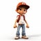 3d Cartoon Boy With Backpack And Red Cap - Youthful Protagonist Illustration