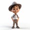 3d Cartoon Boy With Hat: A Tribute To Animation Pioneers