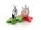 3D Cartoon Business Character with Stopwatch on Puzzle