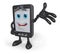 3D cartoon cell phone with arm raised