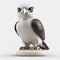 3D cartoon character of cute falcon eagle