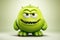 3d cartoon character design of a lovable monster with a kind and friendly demeanor