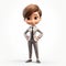 3d Cartoon Character Ella In Suit - Youthful Protagonist Illustration