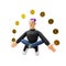 3D Cartoon Cool Man Character Showing a Yoga Pose